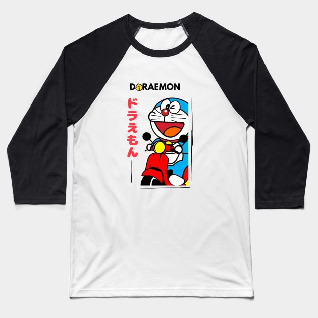 doraemon Baseball T-Shirt by art poo